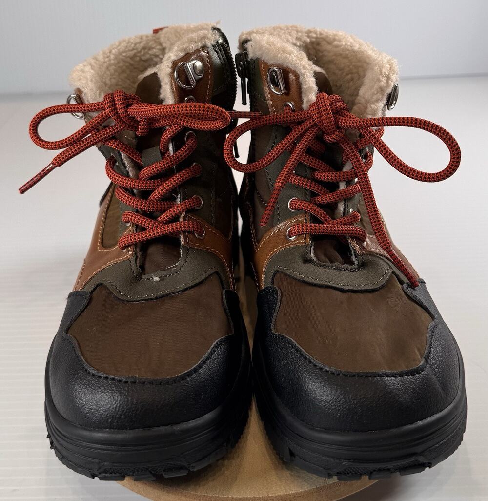 Tucker + Tate Nordstrom Kids 2M Brown Sherpa Faux Fur Zip Snow Duck Boots